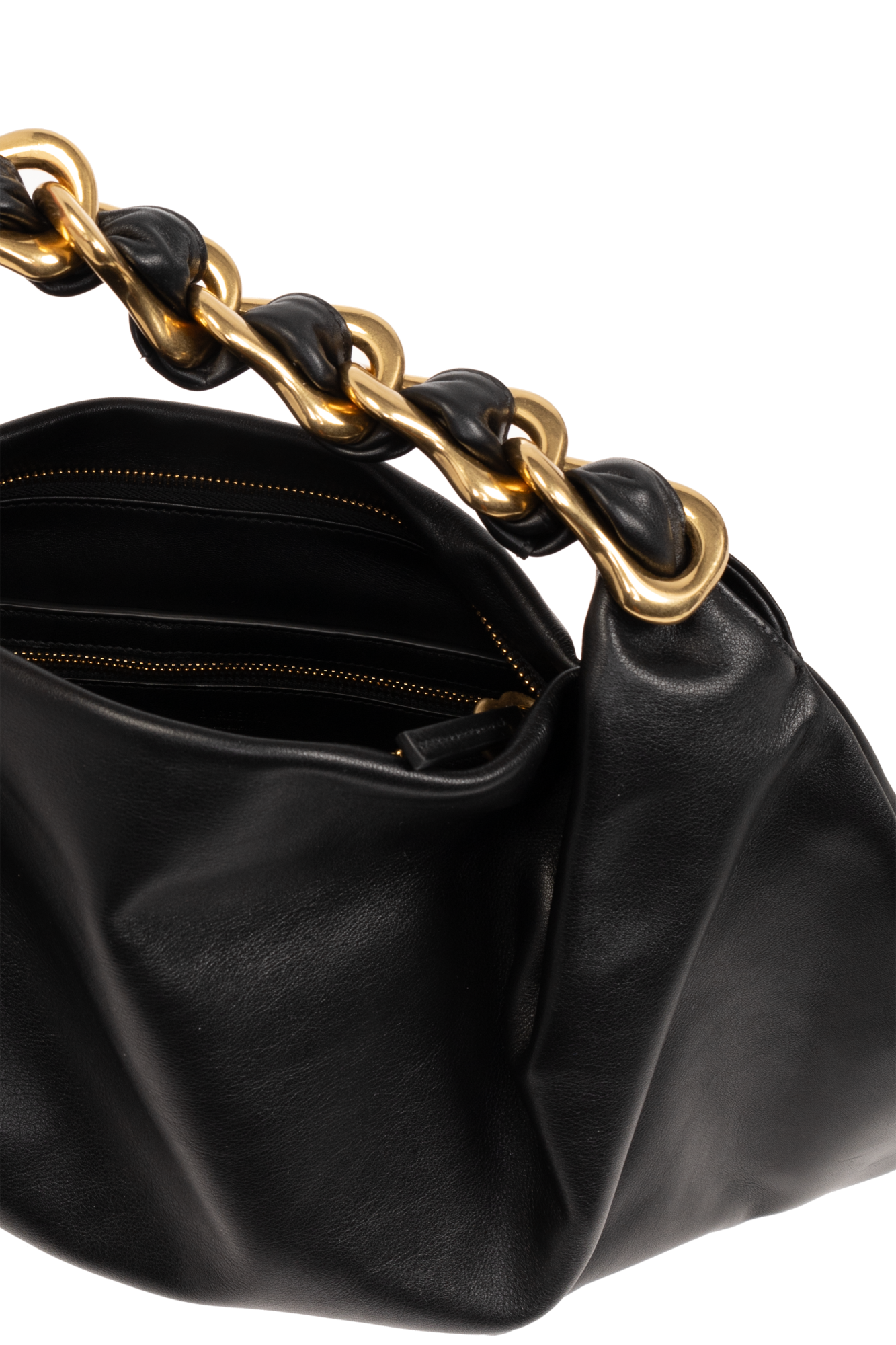 【送料&関税込】Burberry Black Leather Medium Swan Handbag Burberry Medium Swan Leather Shoulder Bag | Black | FARFETCH